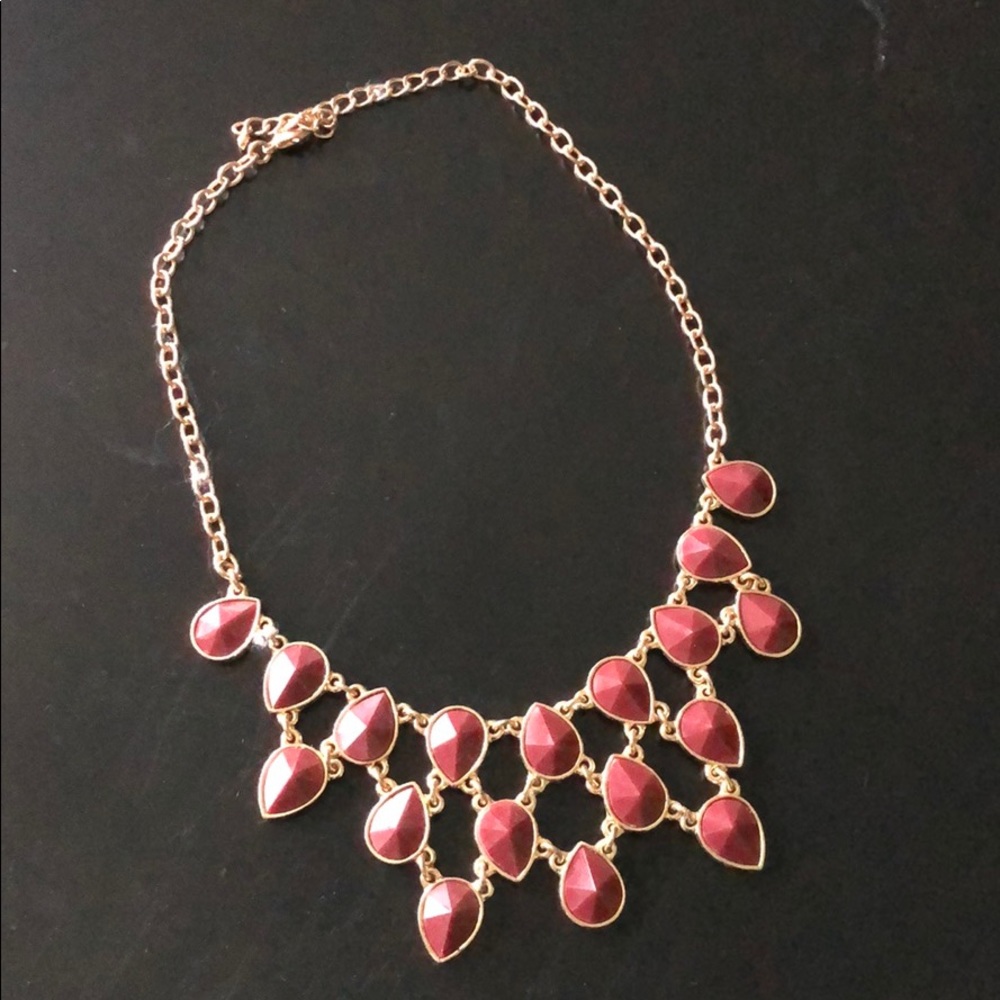 Burgundy Statement Necklace
